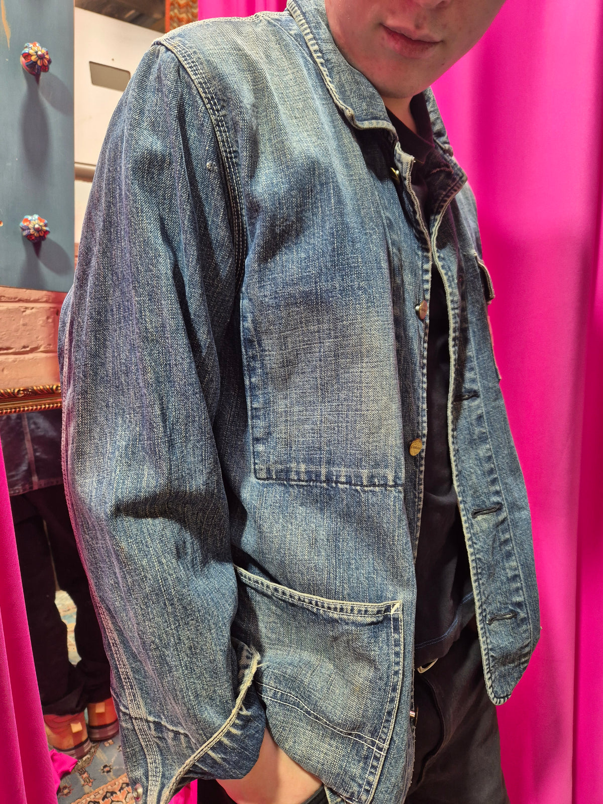 Carhartt chalk coat, Vintage Denim Large