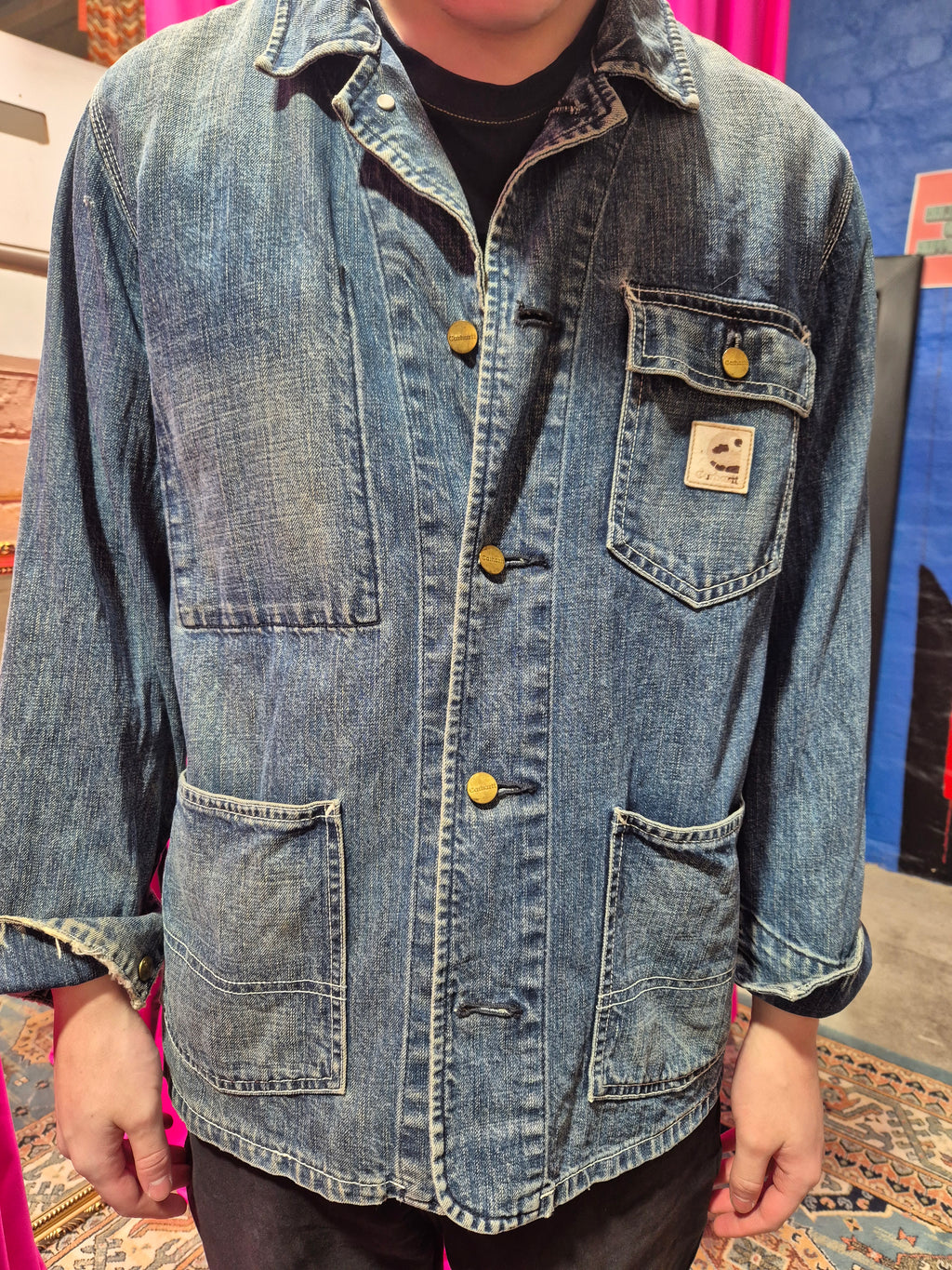Carhartt chalk coat, Vintage Denim Large