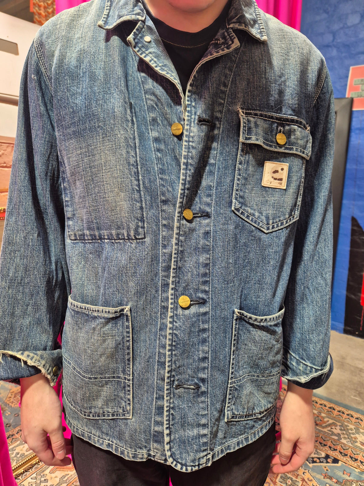 Carhartt chalk coat, Vintage Denim Large