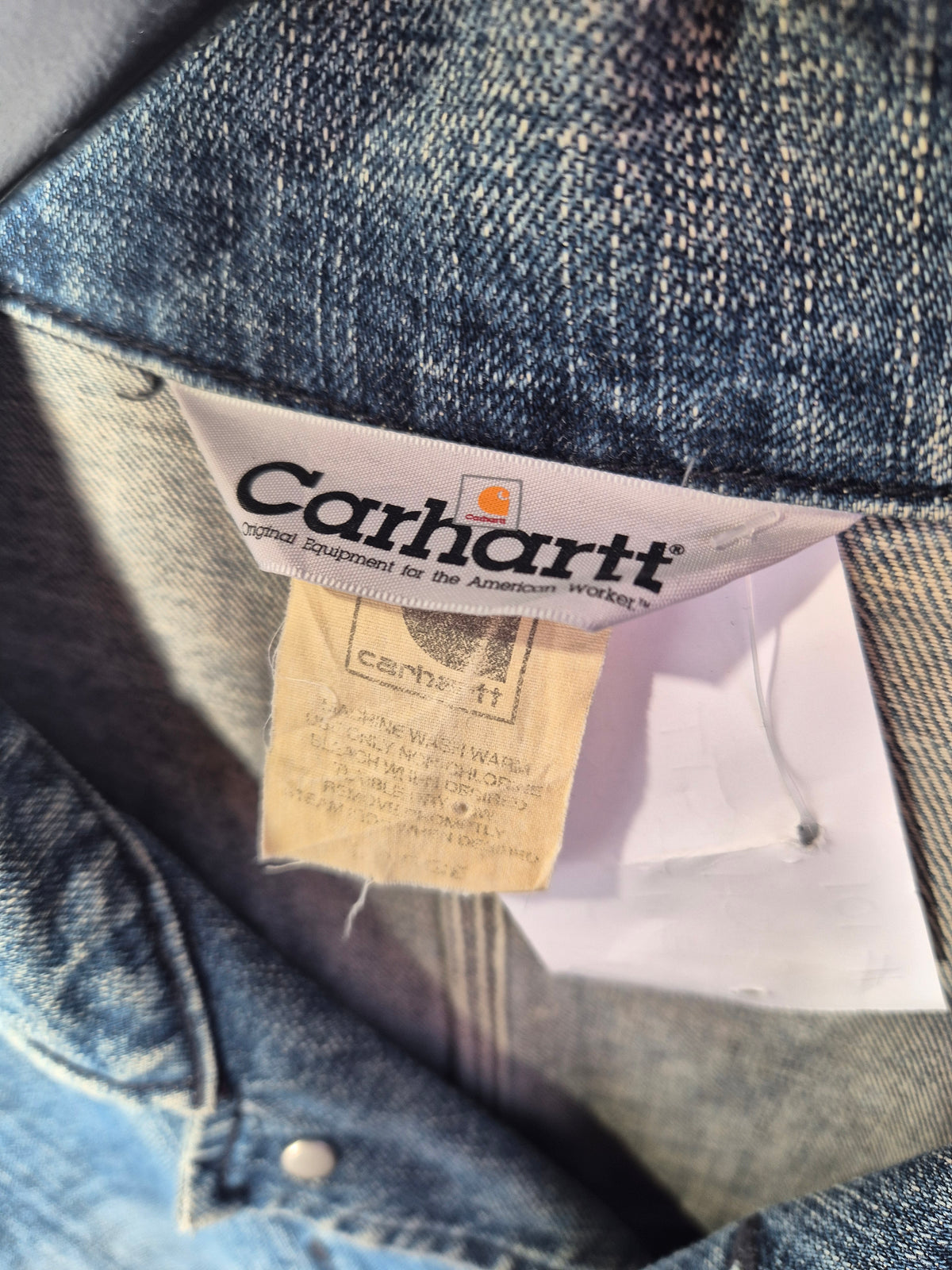 Carhartt chalk coat, Vintage Denim Large